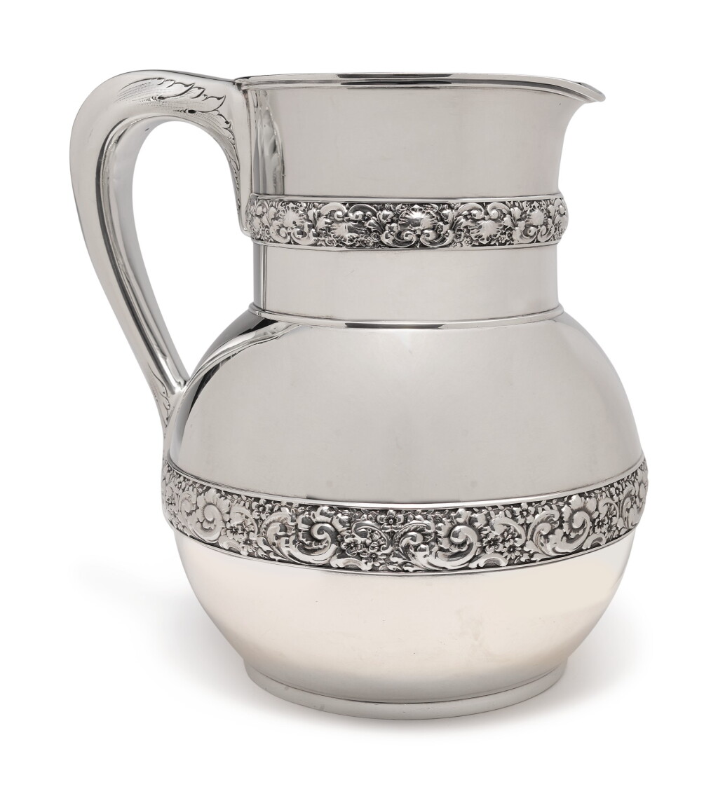 View full screen - View 1 of Lot 207. AN AMERICAN SILVER PITCHER, TIFFANY & CO., NEW YORK, CIRCA 1878.