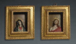 CIRCLE OF JOSÉ RISUEÑO (1665-1732) | PAIR OF RELIEFS WITH BUSTS OF CHRIST AND THE VIRGIN