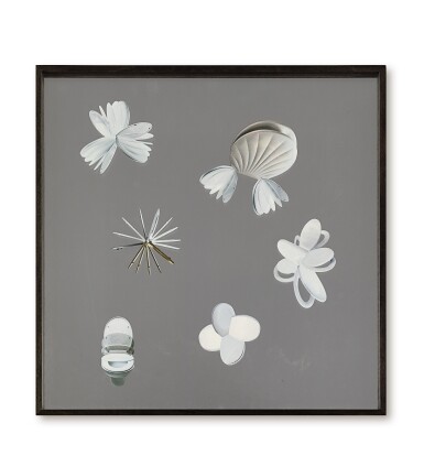 View full screen - View 1 of Lot 609. YANG HAEGUE 梁慧圭 | HARDWARE STORE COLLAGE - BAUHAUS TOILET SEATS #1 硬件商店拼圖系列 -- 包豪斯座厠板1號.