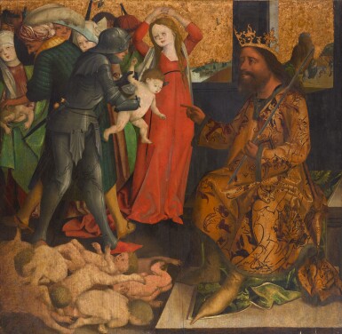 View full screen - View 1 of Lot 123. MASTER OF THE KRAINBURG ALTARPIECE | The Massacre of the Innocents.