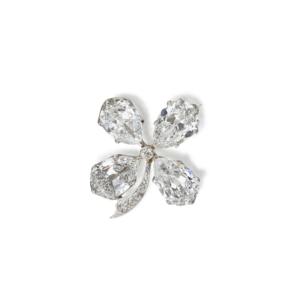 View full screen - View 1 of Lot 123. Tiffany & Co. | Diamond Brooch 蒂芙尼 鑽石別針.
