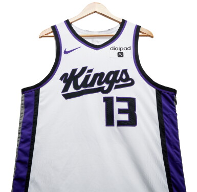 View full screen - View 1 of Lot 126. Keegan Murray Sacramento Kings 2023-2024 Game Worn Association Edition Jersey .