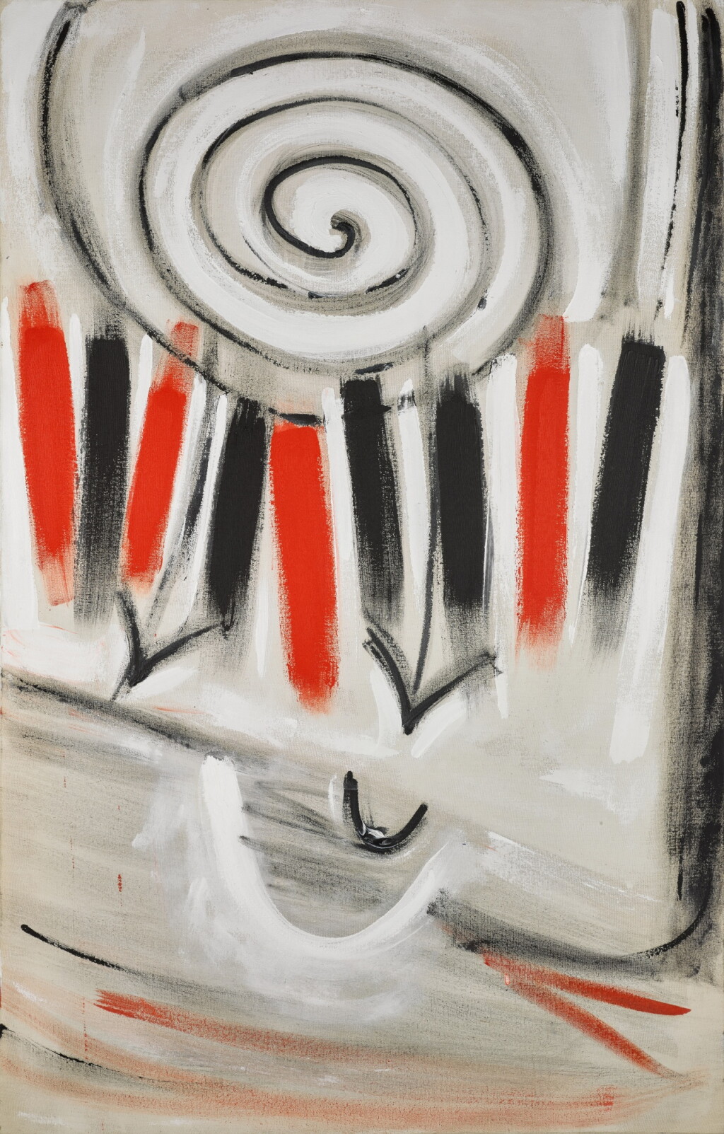 View full screen - View 1 of Lot 315. Three Chevrons & Spiral for Red, Black and White.
