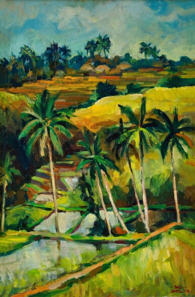 View full screen - View 1 of Lot 2065. Han Snel 漢·斯尼奧 | Balinese Landscape 巴厘島風景.