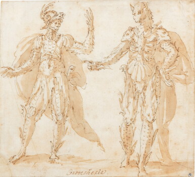 View full screen - View 1 of Lot 1063. Costume designs | Projets de costume.