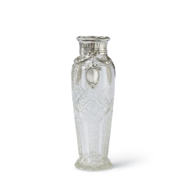 View full screen - View 1 of Lot 179. A Fabergé silver-mounted cut-glass vase, Moscow, 1908-1917.
