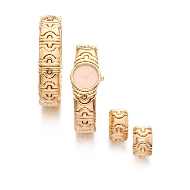 View full screen - View 1 of Lot 821. Gold parure,'Parentesi'.