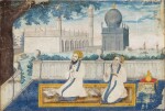 Two Mullahs at prayer, India, Deccan, Hyderabad, circa 1785