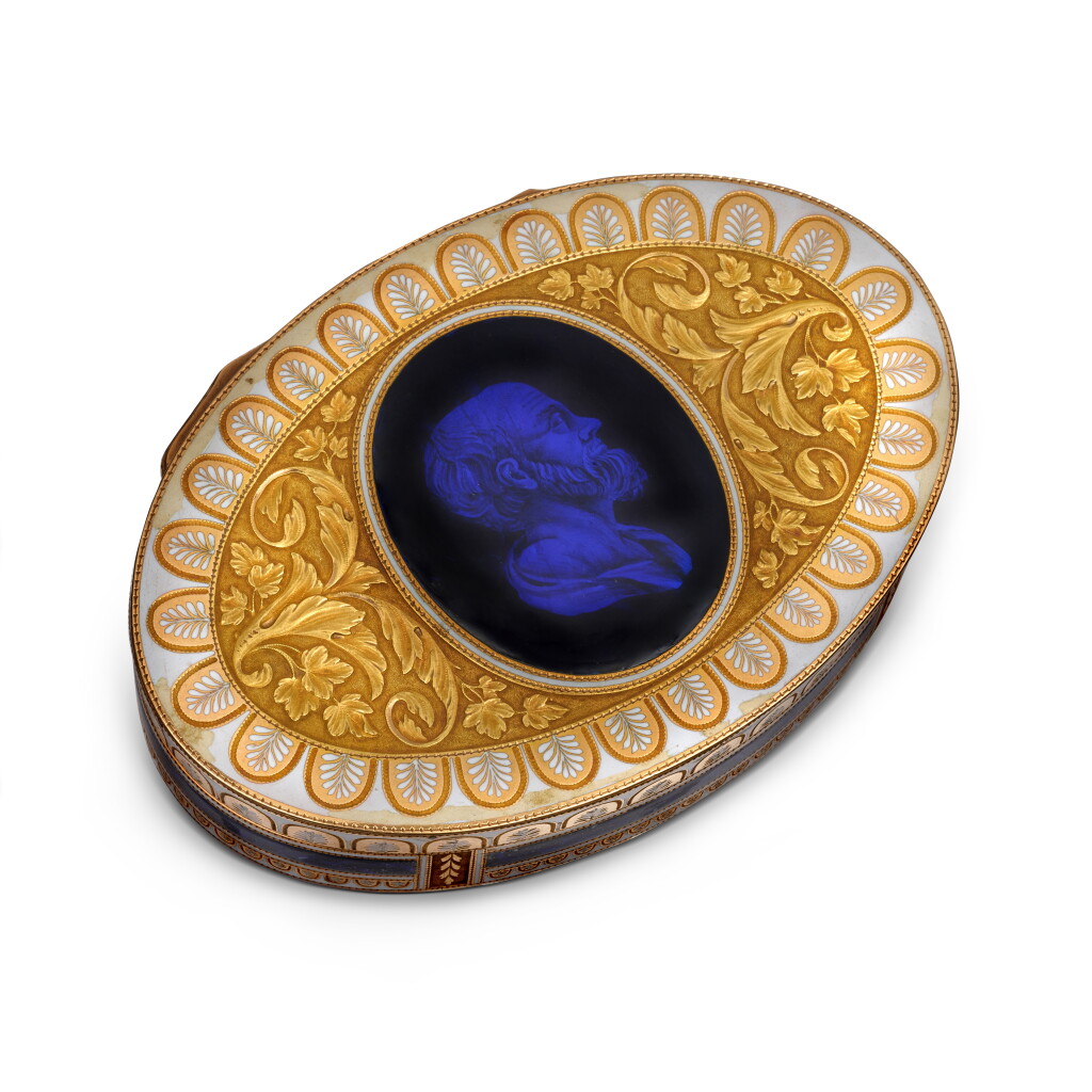 View full screen - View 1 of Lot 1151. A gold and enamel snuff box, Gustav Wancke, Berlin, circa 1790.