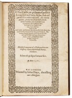 Blandy, The castle, or picture of pollicy, London, 1581, modern red morocco