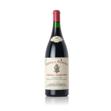 View full screen - View 1 of Lot 8469. Châteauneuf-du-Pape, Hommage à Jacques Perrin 2007 Château de Beaucastel (1 JM30).