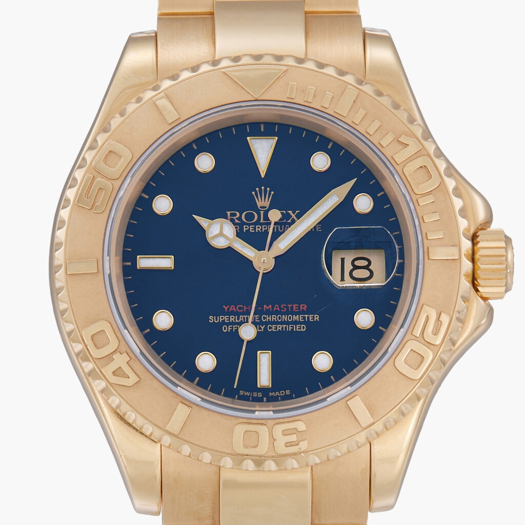 View full screen - View 1 of Lot 349. Yacht-Master, Reference 16628 | A yellow gold wristwatch with date and bracelet | Circa 2000.