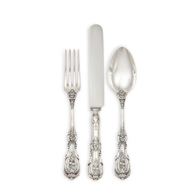View full screen - View 1 of Lot 1180. An American Silver Flatware Service, Albert Coles & Co., New York, 1851-75.