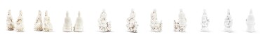 View full screen - View 1 of Lot 437. A group of four blanc de Chine figures of Guanyin, China, Qing dynasty and 20th century.