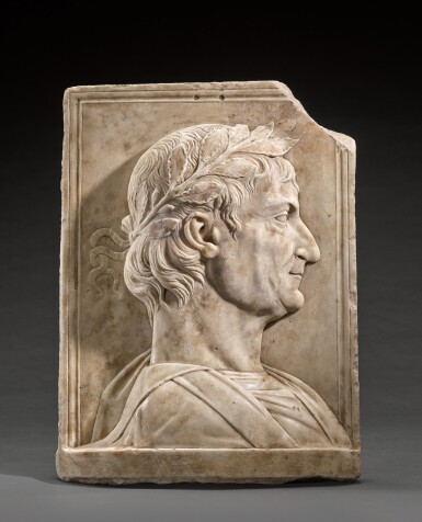 View full screen - View 1 of Lot 38. Gregorio di Lorenzo (circa 1436-1504) | Italian, Florence, circa 1460-1465 | Profile Relief of a Roman Emperor .