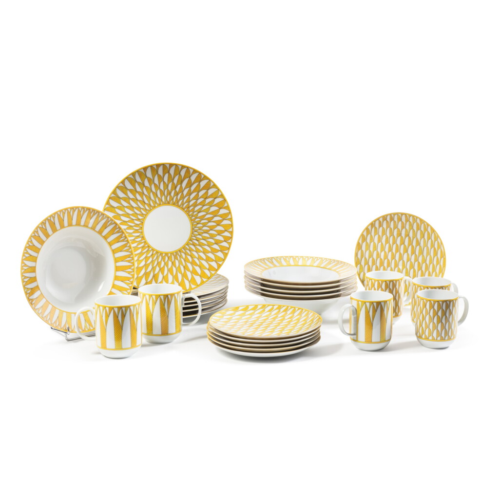 View full screen - View 1 of Lot 429. Set of Twenty-four Soleil d’Hermès Porcelain Tableware Sets.
