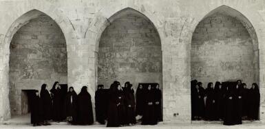 View full screen - View 1 of Lot 85. SHIRIN NESHAT | 'VEILED WOMEN IN THREE ARCHES' (FROM THE SERIES SOLILOQUY), 1999 .