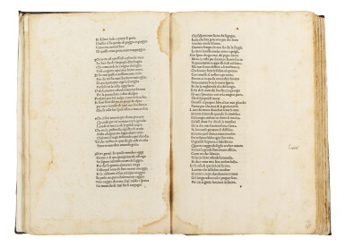 View full screen - View 1 of Lot 177. Petrarca, Canzoniere, Trionfi, Venice, 1482, later morocco.