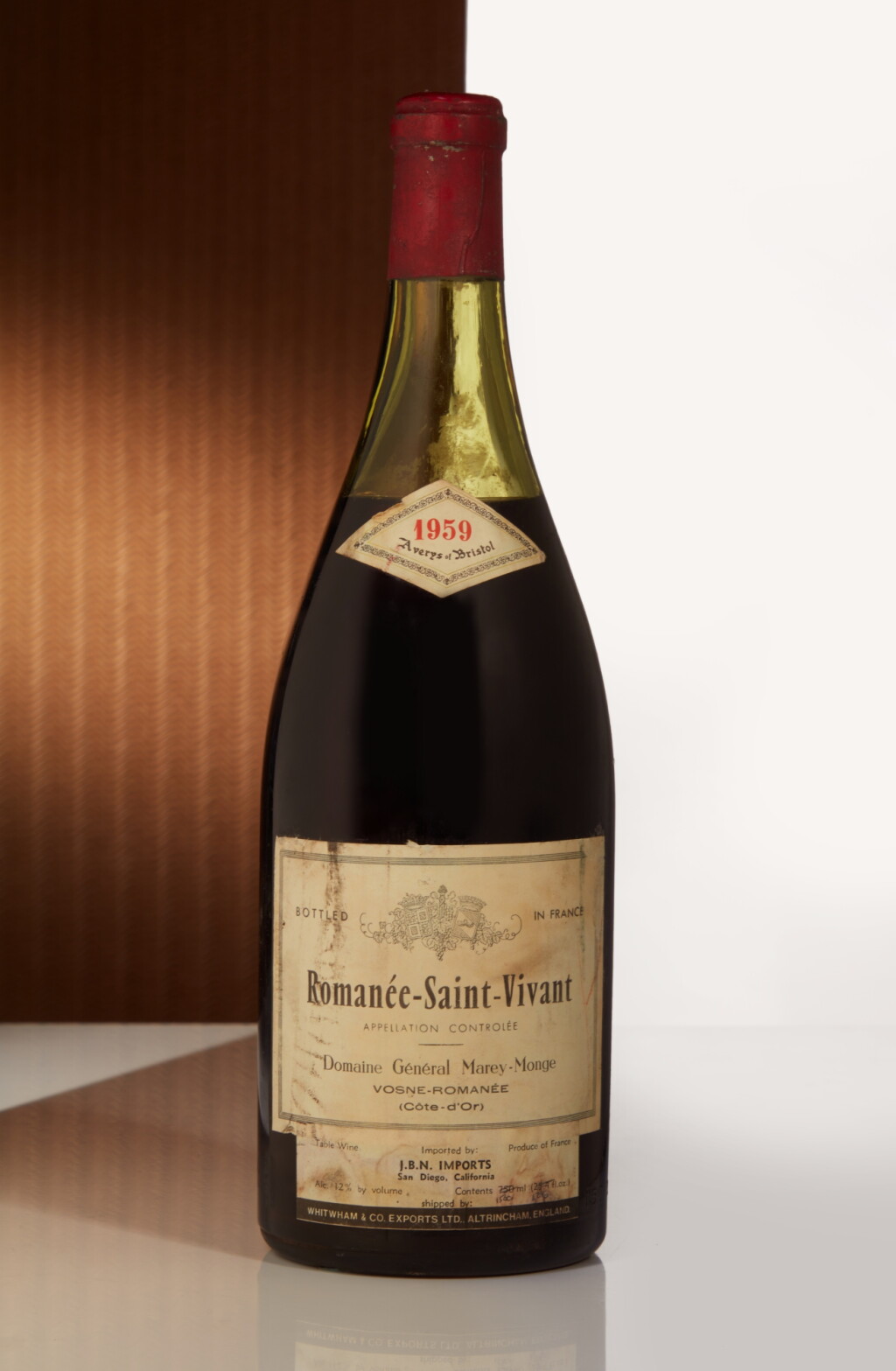 View full screen - View 1 of Lot 60. Romanée St. Vivant Dmne Général Marey-Monge, Avery's "Vertical" (4 MAG).