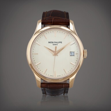 View full screen - View 1 of Lot 633. Calatrava, reference 5227R-001 Montre bracelet en or rose avec date | Pink gold wristwatch with date Vers 2017 | Circa 2017.