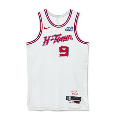 View full screen - View 1 of Lot 161. Dillon Brooks Houston Rockets 2023-2024 Game Worn City Edition Jersey.