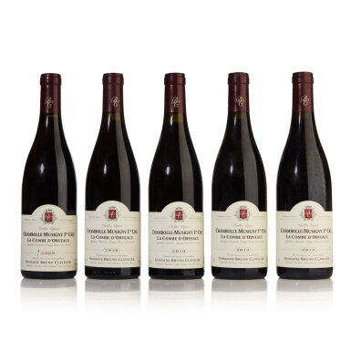 View full screen - View 1 of Lot 423. Chambolle Musigny, La Combe d'Orveaux 2009, 2010, and Vielles Vignes 2012 by Bruno Clavelier (5 BT).