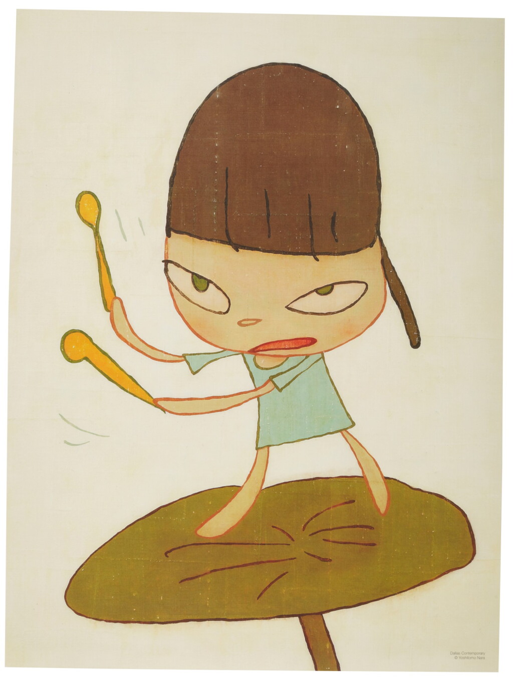 View full screen - View 1 of Lot 43. YOSHITOMO NARA | MARCHING ON A BUTTERBUR LEAF.