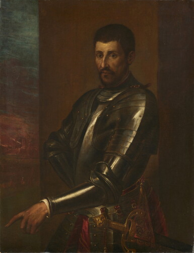 View full screen - View 1 of Lot 1115. Portrait of a military commander in armour.