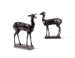 Neapolitan, 19th century, after the Antique, Fawns | Naples, XIXe siècle, d'après l'Antique, Faons