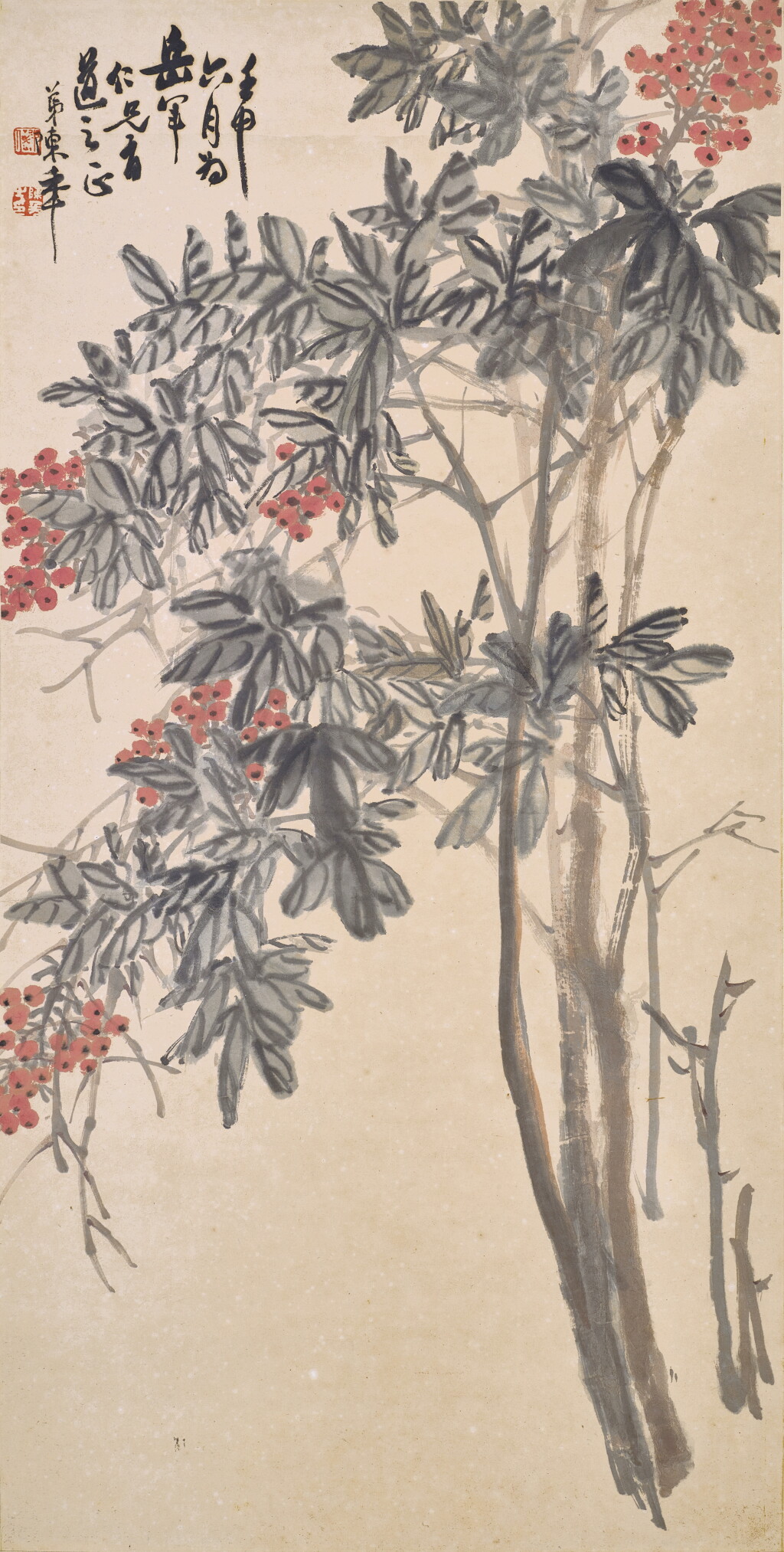 View full screen - View 1 of Lot 3118. 陳半丁 天竺 | Chen Banding, Nandinas.