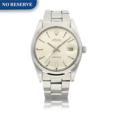 View full screen - View 1 of Lot 8033. Rolex | OysterDate, Reference 6694, A stainless steel wristwatch with date and bracelet, Circa 1978 | 勞力士 | OysterDate 型號6694 精鋼鏈帶腕錶,備日期顯示,約1978年製.