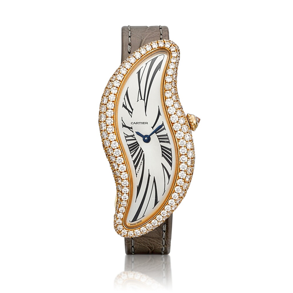 View full screen - View 1 of Lot 2225. Bagnoire S, Reference 3248 | A pink gold and diamond-set wristwatch, Circa 2013 | 卡地亞 | Bagnoire S 型號3248 | 粉紅金鑲鑽石腕錶,約2013年製.