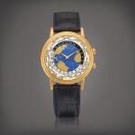 World Time, Christopher Columbus 500th Anniversary A limited edition yellow gold world time wristwatch with enamel dial, Circa 1992 | World Time, Christopher Columbus 500 週年 | 限量版黃金世界時間腕錶,備琺瑯錶盤,約1992年製