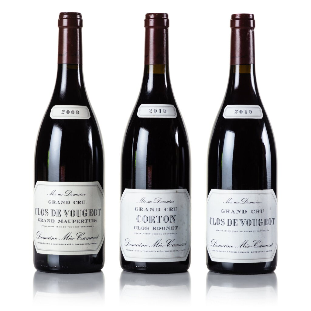 View full screen - View 1 of Lot 358. Méo-Camuzet Grand Cru Assortment 2009/2010 (3 BT).
