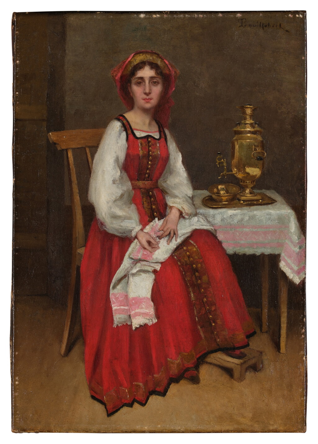 View full screen - View 1 of Lot 678. Femme au samovar.