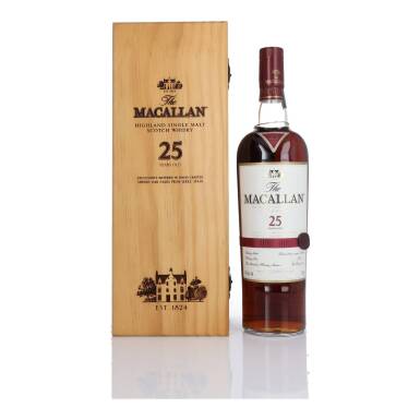 View full screen - View 1 of Lot 7. The Macallan 25 Year Old Sherry Oak 43.0 abv NV (1 BT 75cl).