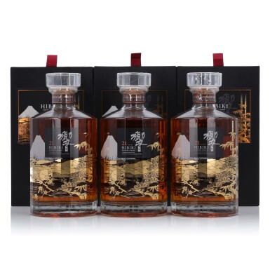 View full screen - View 1 of Lot 532. Hibiki 21 Year Old Mount Fuji Limited Edition 43.0 abv NV (3 Bottles 70cl).