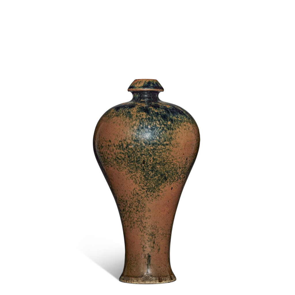 View full screen - View 1 of Lot 131. A russet-splashed black-glazed 'partridge feather' meiping, Ming dynasty .