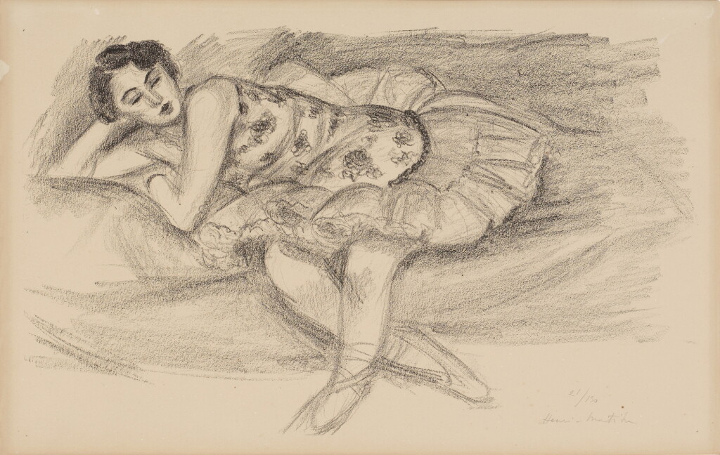 View full screen - View 1 of Lot 777. Danseuse au divan, pliée en deux, from Dix Danseuses (Duthuit 489).