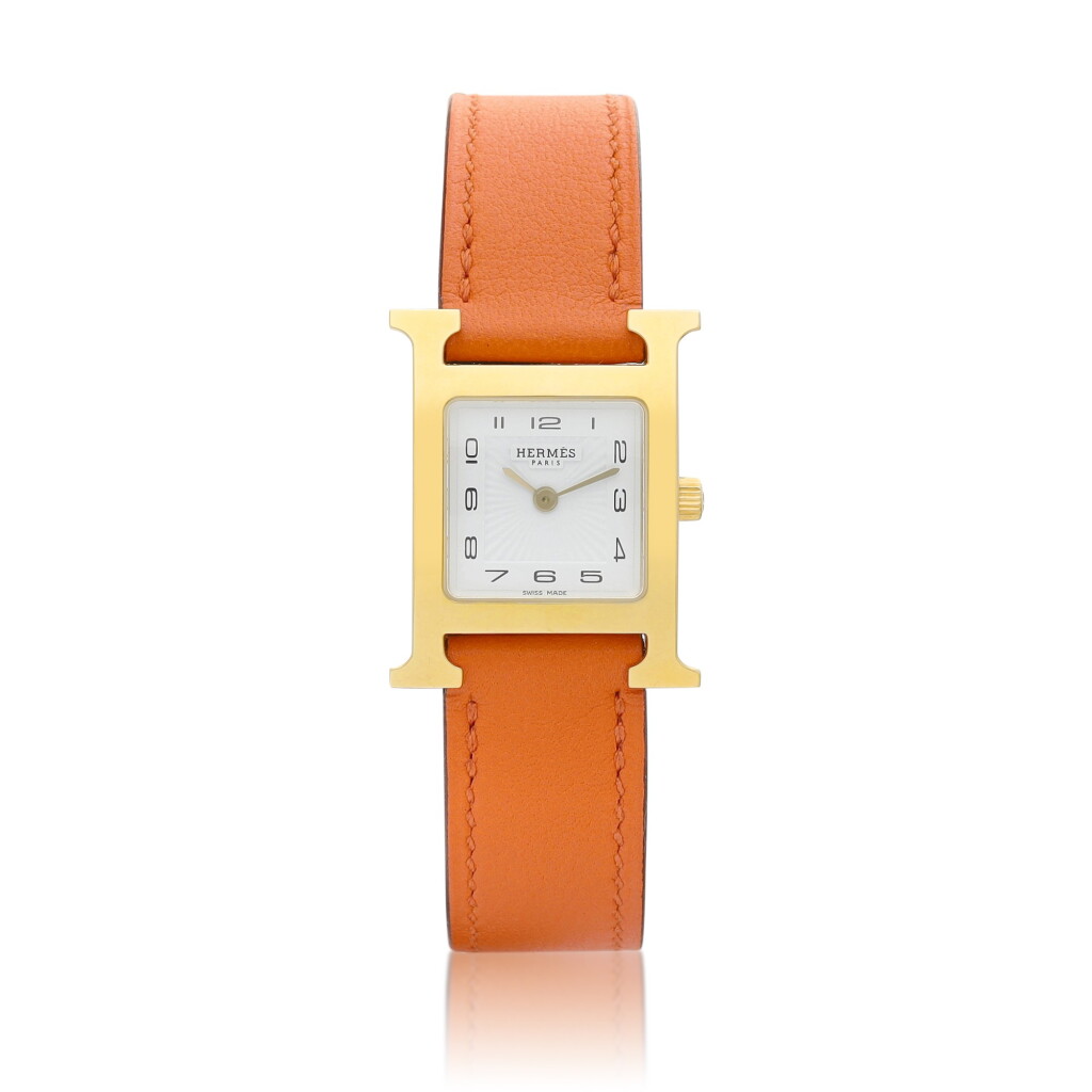 View full screen - View 1 of Lot 8190. H hour, Reference HH1.201 | A yellow gold plated stainless steel wristwatch, Circa 2015 | 愛馬仕 | H hour 型號HH1.201 | 鍍黃金精鋼腕錶,約2015年製.