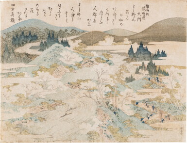View full screen - View 1 of Lot 222. Katsushika Hokusai (1760-1849) | Yoshino River in Spring | Edo period, 19th century .