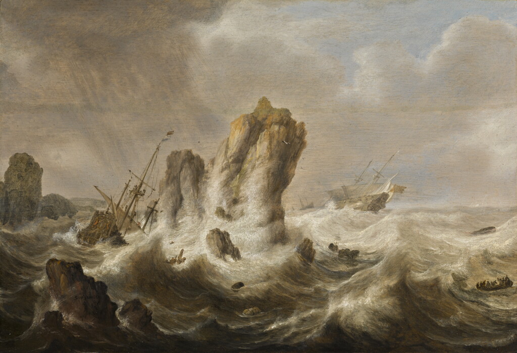 View full screen - View 1 of Lot 40. SIMON JACOBSZ. DE VLIEGER | A shipwreck.