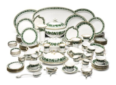 View full screen - View 1 of Lot 100. An Extensive Meissen Full Green Vine Dinner Service, 20th Century.