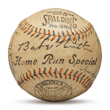 View full screen - View 1 of Lot 146. New York Yankees | 1931 New York Yankees Autographed Baseball, signed by 10 Hall of Famers, from the Copeland Collection.