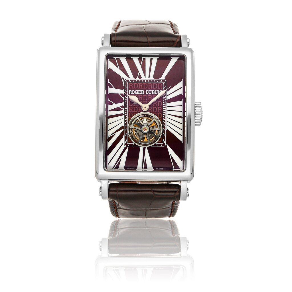 View full screen - View 1 of Lot 166. ROGER DUBUIS | MUCH MORE TOURBILLON REFERENCE M34 09 9 09 A STAINLESS STEEL TOURBILLON WRISTWATCH CIRCA 2012.