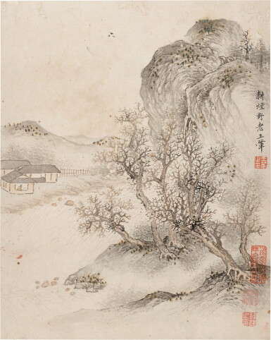 View full screen - View 1 of Lot 654. 王翬(款) 山水|Attributed to Wang Hui, Landscape.