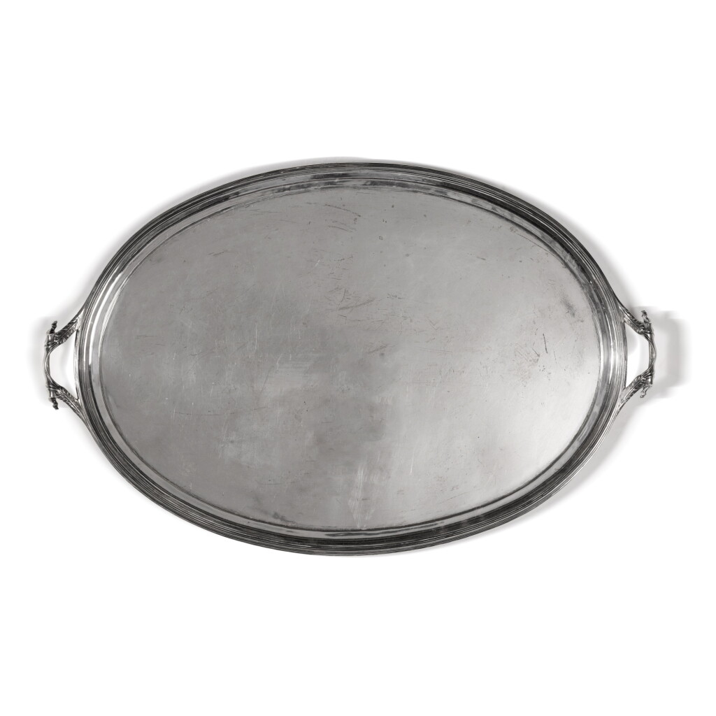 View full screen - View 1 of Lot 1827. A George III Silver Two-Handled Tray, T. & J. Guest and Joseph Cradock, London, 1806.