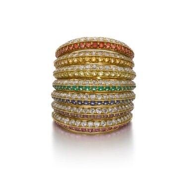 View full screen - View 1 of Lot 119. Sybarite | Diamond and gem-set ring .