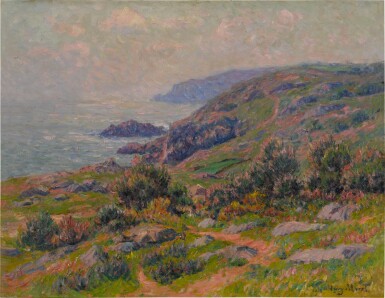 View full screen - View 1 of Lot 333. Dunes et falaises vers Doëlan sur mer.