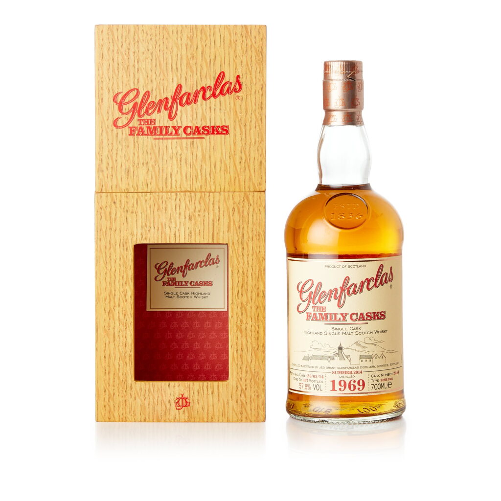 View full screen - View 1 of Lot 1543. Glenfarclas Family Cask #2454 57.8 abv 1969 (1 BT70).